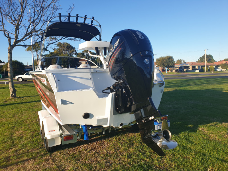 589 Seamaster Stacer, trailer & 150hp Mercury 4 stroke Bluewater Marine