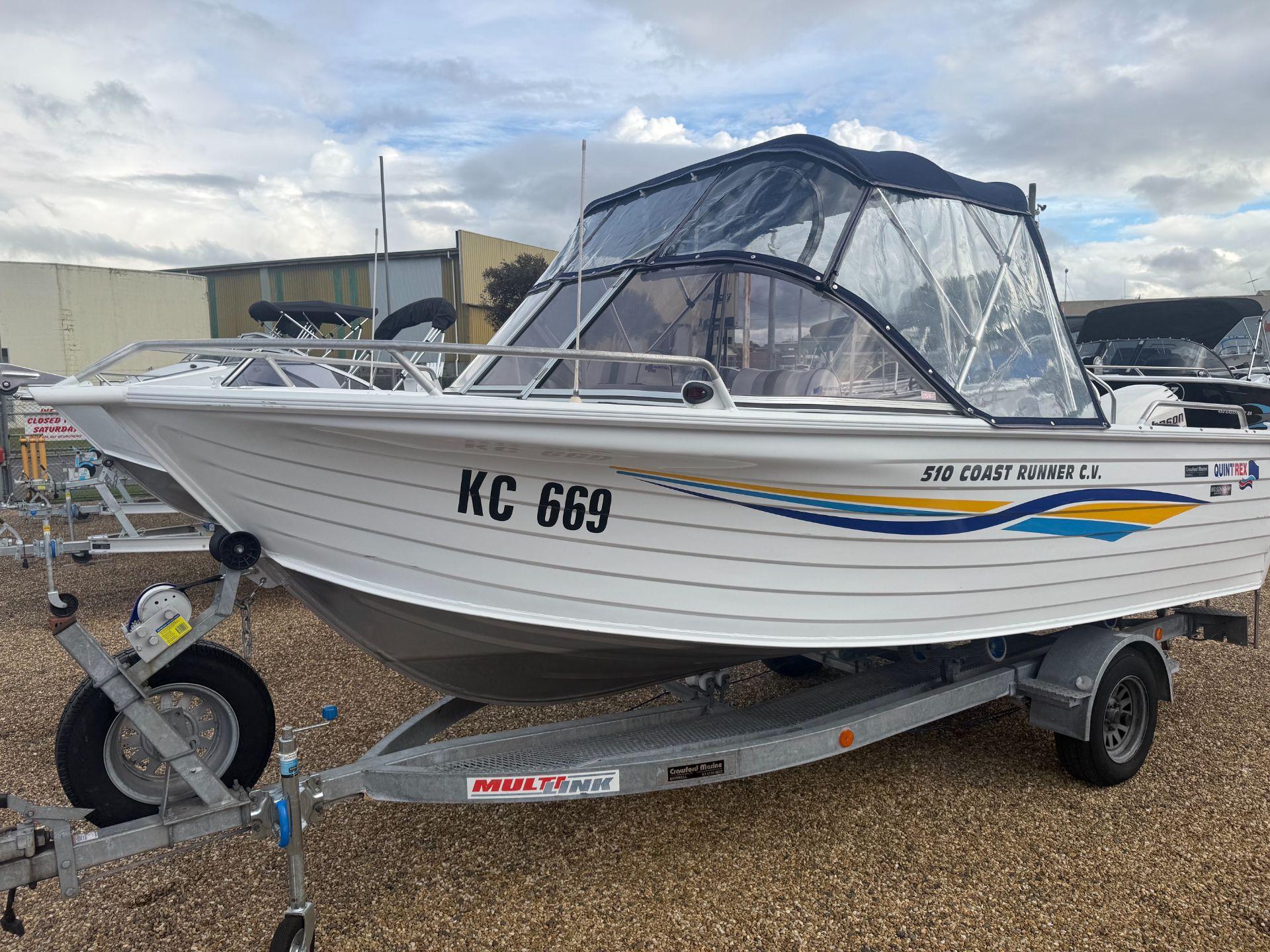 QUINTREX 510 COAST RUNNER CV RUNABOUT.