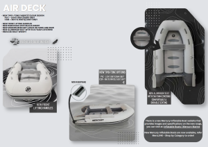 Brand new Mercury 290 Airdeck inflatable boat. 