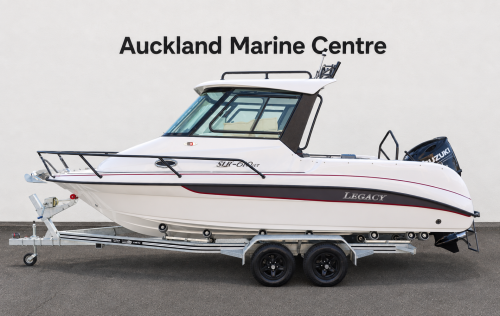 Carousel 1 of SLR610HT, Suzuki 150 HP Outboard on a Tandem Multi Roller Trailer