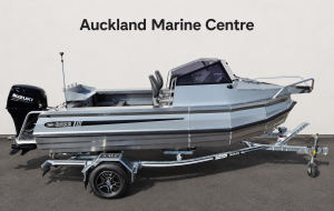 Kiwi Kraft 505 Cuddy, Suzuki 100HP 4 Stroke on a DMW Trailer.