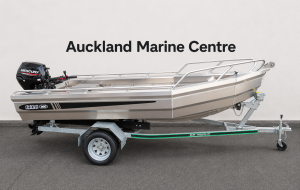 Kiwi Kraft 360, Mercury 15HP 2 Stroke Tiller Steering Outboard on Trailer. Special Offer