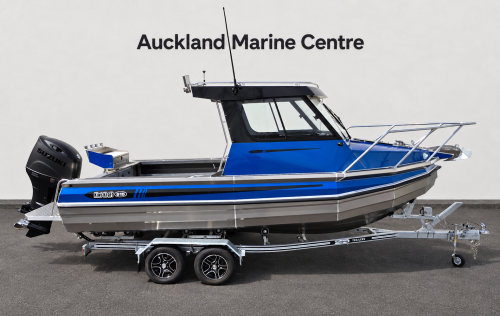 Carousel 1 of Kiwi Kraft 615 Hard Top, Suzuki 150HP Outboard on Trailer. 