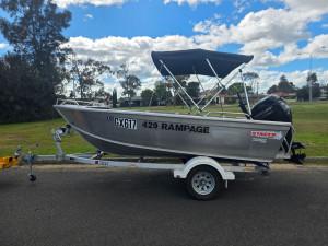 429 Rampage Stacer, alloy trailer & 40hp Mercury four stroke 22 hours