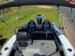 469 Crossfire Stacer, 80hp Mercury four stroke & alloy drive on trailer