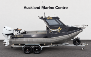 2025 Senator 585HT, Honda 150HP Outboard on Trailer