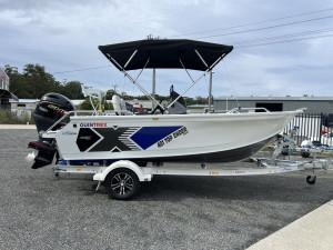 QUINTREX 481 TOP ENDER PRO POWERED BY A YAMAHA VF90LB VMAX SHO OUTBOARD ON A QUINTREX ALUMINIUM I-BEAM 1298 TRAILER - 387442