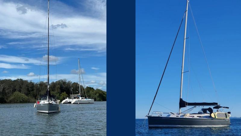 Hanse 370E - Bella - Striking Dark Grey Sailing Yacht