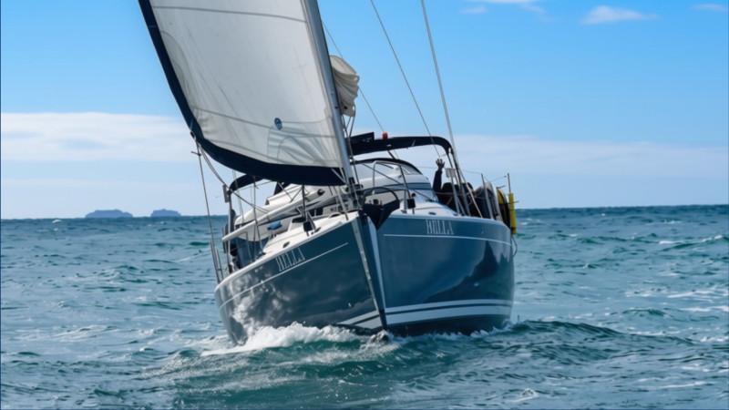 Carousel 1 of Hanse 370E - Bella - Striking Dark Grey Sailing Yacht