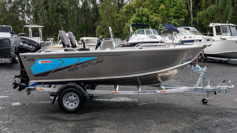 Stacer Outlaw Side Console 429, Suzuki Marine DF50ATL Outboard & Trailer Package