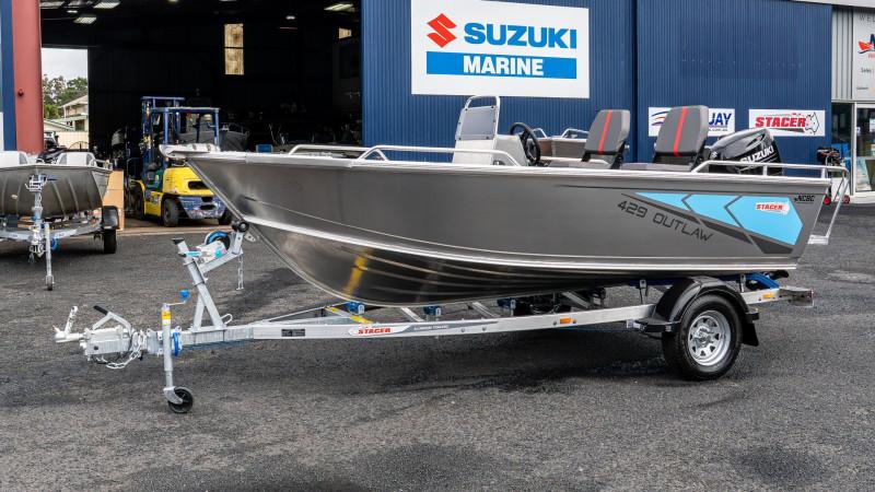 Stacer Outlaw Side Console 429, Suzuki Marine DF50ATL Outboard & Trailer Package