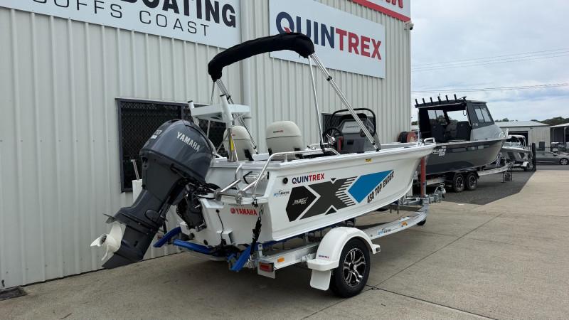 QUINTREX 450 TOP ENDER PRO POWERED BY A YAMAHA F70LB OUTBOARD ON A QUINTREX ALUMINIUM 1100 I-BEAM TRAILER - 388935